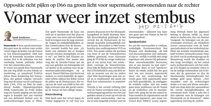 Bezwaar supermarkt Vomar Heemstede