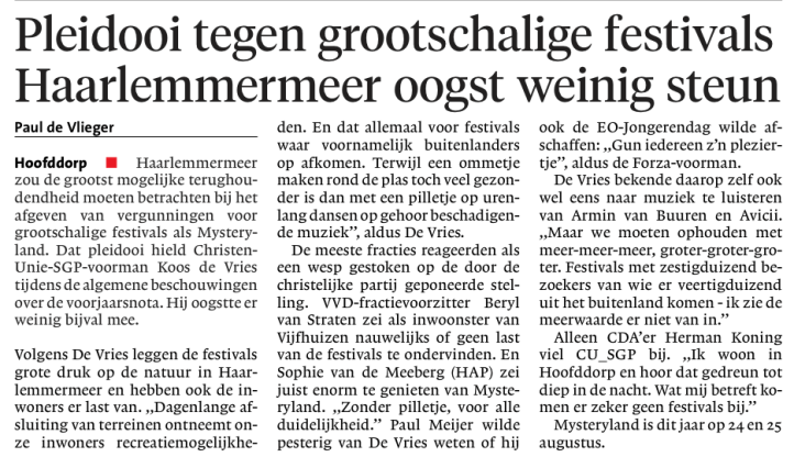 Evenement organiseren in Haarlemmermeer